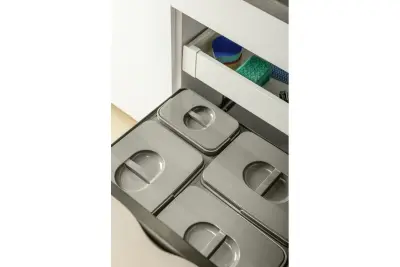 Garbi Basket B-60-4-H třídicí odpadový systém pro zásuvku 60 cm včetně držáku a 4 odpadkových košů 1208957472