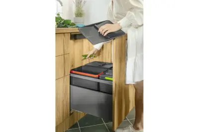 Garbi Basket B-60-4 třídicí odpadkový systém pro zásuvku 60 cm včetně držáku a 4 odpadkových košů 1208957475