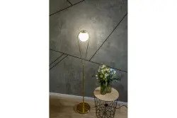 Dekor Ciklop mosazná zlatá stojací lampa s kapkovým vzhledem 9737