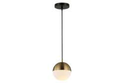 Decor Abies mosazná zlatá závěsná lampa s kovovým kulatým stropem 3558
