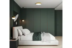 Decor Abies mosazná zlatá závěsná lampa s kovovým kulatým stropem 3558