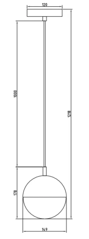 Decor Abies mosazná zlatá závěsná lampa s kovovým kulatým stropem 3558