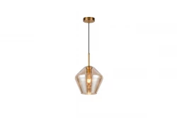 Decor Lime 332 mm vysoká moderní závěsná lampa v jantarové barvě 7887