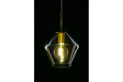 Decor Lime 332 mm vysoká moderní závěsná lampa v jantarové barvě 7887