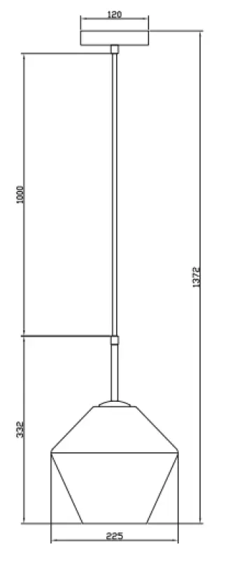 Decor Lime 332 mm vysoká moderní závěsná lampa v jantarové barvě 7887