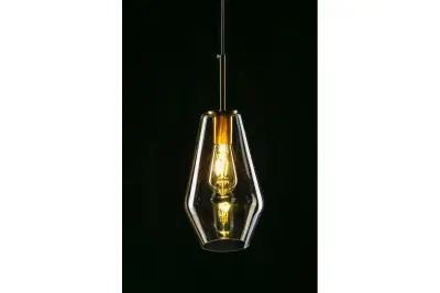 Dekorativní závěsná lampa Lime, moderní jantarová barva, výška 397 mm, 7900