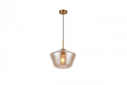 Dekorativní závěsná lampa Dekor Lime 339 mm vysoká, moderní, jantarová barva, 7924