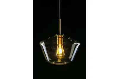 Dekorativní závěsná lampa Dekor Lime 339 mm vysoká, moderní, jantarová barva, 7924