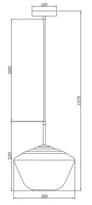 Dekorativní závěsná lampa Dekor Lime 339 mm vysoká, moderní, jantarová barva, 7924