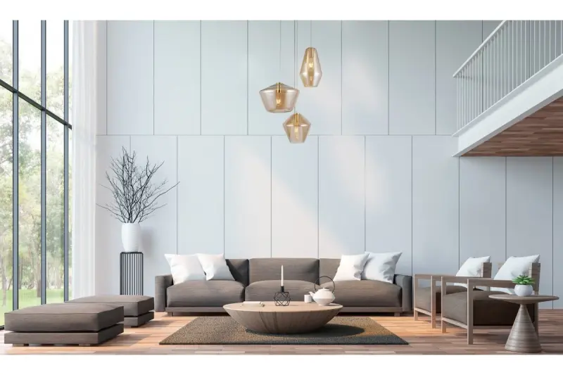 Decor Lime 1467 mm vysoká moderní zlatá závěsná lampa se 3 světelnými zdroji 7983