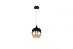 Decor Lender moderní závěsná lampa z kovu a skla šířka 200 mm 8389
