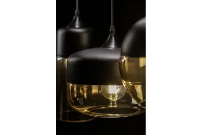 Dekor Lender moderní závěsná lampa z kovu a skla, šířka 250 mm 8433