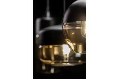 Dekor Lender moderní závěsná lampa z kovu a skla, šířka 250 mm 8433