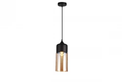 Deco Lender moderní závěsná lampa z kovu a skla, šířka 130 mm 9300
