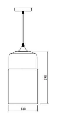 Deco Lender moderní závěsná lampa z kovu a skla, šířka 130 mm 9300