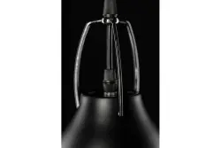 Decor Orient kuželová kovová závěsná lampa černá s kontrastním bílým vnitřkem 4475