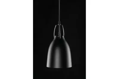 Decor Orient kuželová kovová závěsná lampa černá s kontrastním bílým vnitřkem 4475