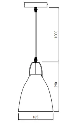 Decor Orient kuželová kovová závěsná lampa černá s kontrastním bílým vnitřkem 4475