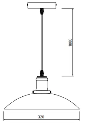 Decor Horizon matná černá industriální závěsná lampa 4512