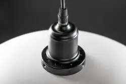 Decor Horizon matná bílá průmyslová závěsná lampa 4499