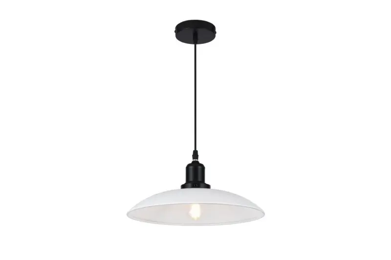 Decor Horizon matná bílá průmyslová závěsná lampa 4499