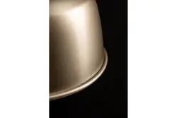 The text "Decor Zenit metalen koepelvormige beige hanglamp met metallic afwerking 4871" can be translated into Czech as:

"Stropní lampa Decor Zenit z kovu ve tvaru kopule, béžová s metalický
