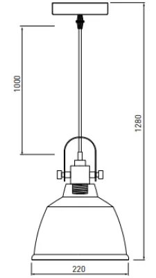 Decor Zenit kovová kopulovitá šedá závěsná lampa s kovovým povrchem 4895