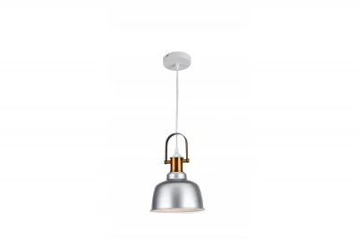 Decor Zenit kovová kopulovitá šedá závěsná lampa s kovovým povrchem 4895