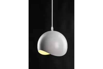 Decorační Mavia kulatá bílá žlutá závěsná lampa 4987