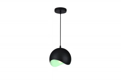 Dekor Mavia kulovitá černo-zelená závěsná lampa 1839