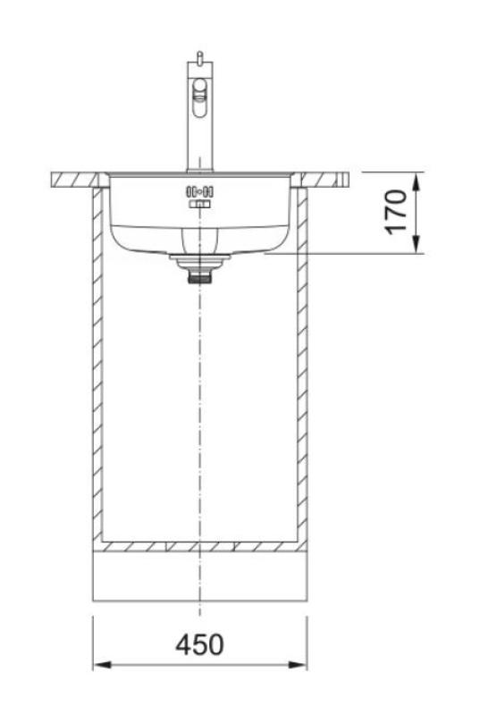Franke Rondo ROX 210.38 kulatý nerezový dřez 43,9 cm plochá montáž 127.0688.778