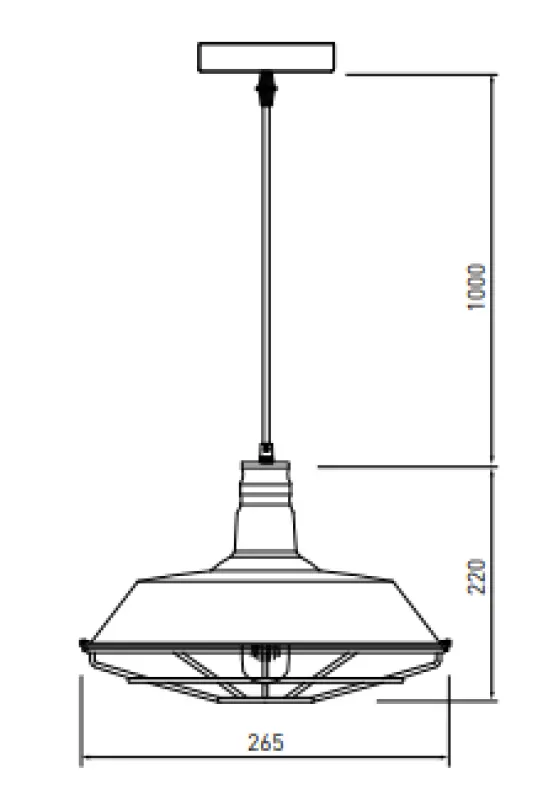 Decor Solen závěsná lampa průmyslového tvaru se zlatou mřížkou, průměr 26,5 cm 2362