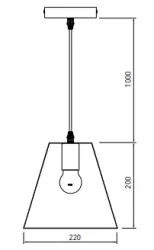 Decor Oxalis závěsná lampa s černým kovovým rámem v geometrickém tvaru, průměr 22 cm 3161