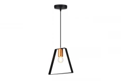Decor Oxalis závěsná lampa s černým kovovým rámem v geometrickém tvaru, průměr 22 cm 3161