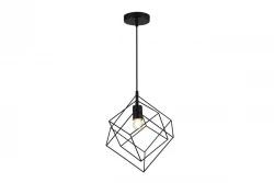 Decor Rosa černá geometrická závěsná lampa složená ze 2 černých krychlí 3437