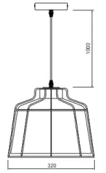 Decor Goa zelená závěsná lampa s dekorativním zlatým rámem 3499