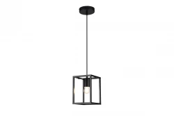 Dekor Diu černá geometrická závěsná lampa s 1 světelným zdrojem, šířka 15 cm, 3598