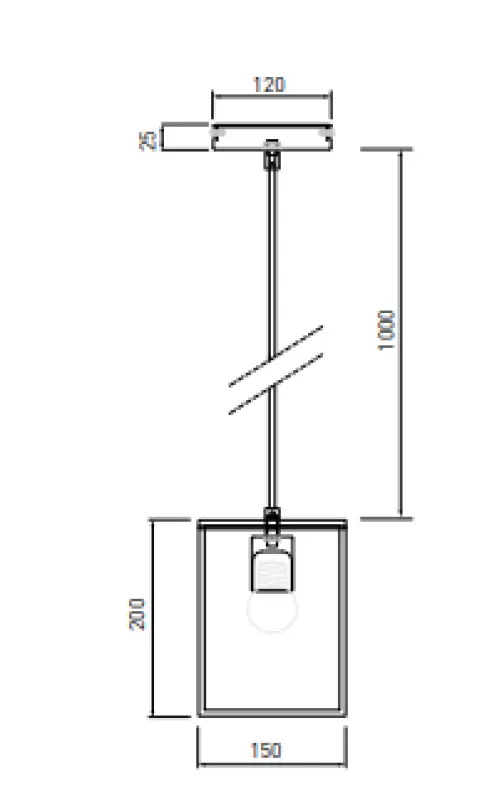 Dekor Diu černá geometrická závěsná lampa s 1 světelným zdrojem, šířka 15 cm, 3598