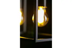 Decor Diu černá geometrická závěsná lampa se 2 světelnými zdroji šířka 30 cm 3628