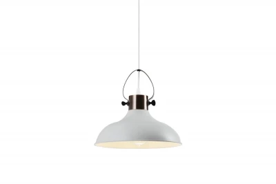 Decor Mees bílá kovová závěsná lampa s upevněním stínidla ve tvaru petrolejové lampy 2332