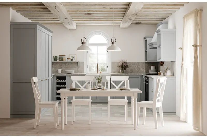 Decor Mees bílá kovová závěsná lampa s upevněním stínidla ve tvaru petrolejové lampy 2332