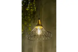 Dekor Lotte černá kuželová vintage drátěná závěsná lampa 2622