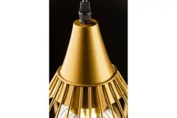Dekor Lotte zlatá kuželovitá vintage drátěná závěsná lampa 2646