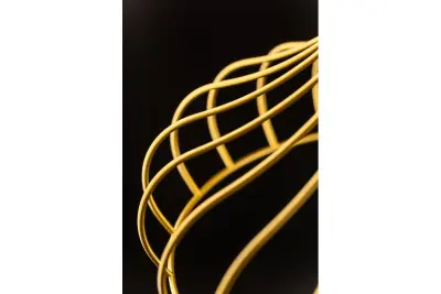 Dekor Lotte zlatá kuželovitá vintage drátěná závěsná lampa 2646