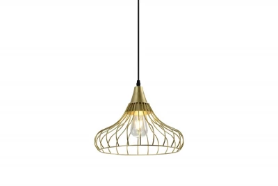 Dekor Lotte zlatá kuželovitá vintage drátěná závěsná lampa 2646