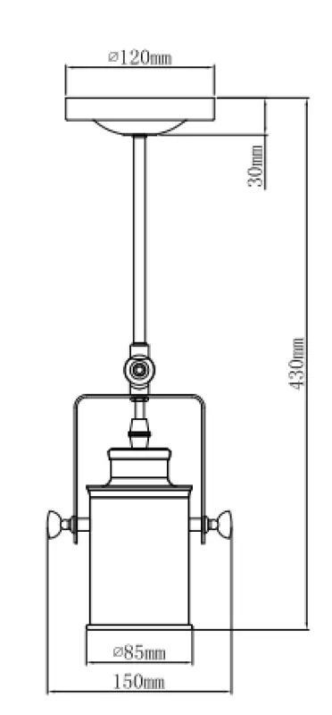 Dekor Demir černé závěsné svítidlo s 1 světelným zdrojem 3963
