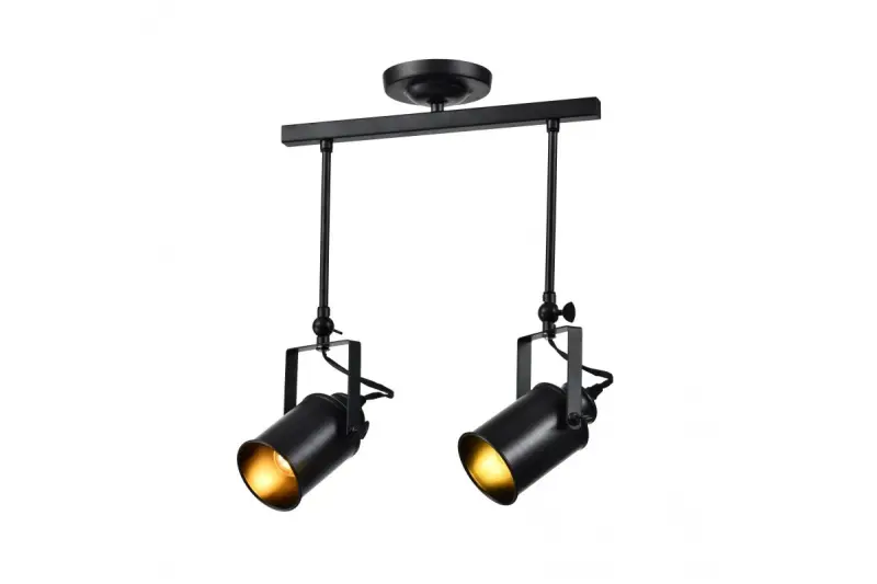 Decoreer Demir zwarte hanglamp met 2 lichtbronnen 3994