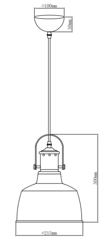 Decor Noor elegantní černá závěsná lampa s měděným prvkem 2691