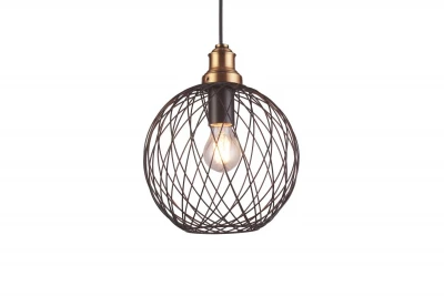 Decor Viela černá drátěná kovová závěsná lampa kulového tvaru, průměr 25 cm 6972