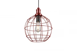 Decor Viela starožitná zlatá drátěná kovová závěsná lampa kulovitá, průměr 29 cm 7016